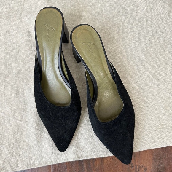 LOU Eva Mule in Black Italian Suede Leather - Picture 3 of 11